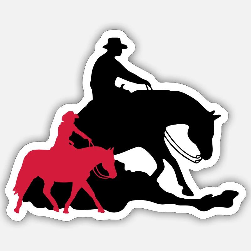Reining vs Ranch Riding Sticker taille S (10 x 10 cm)