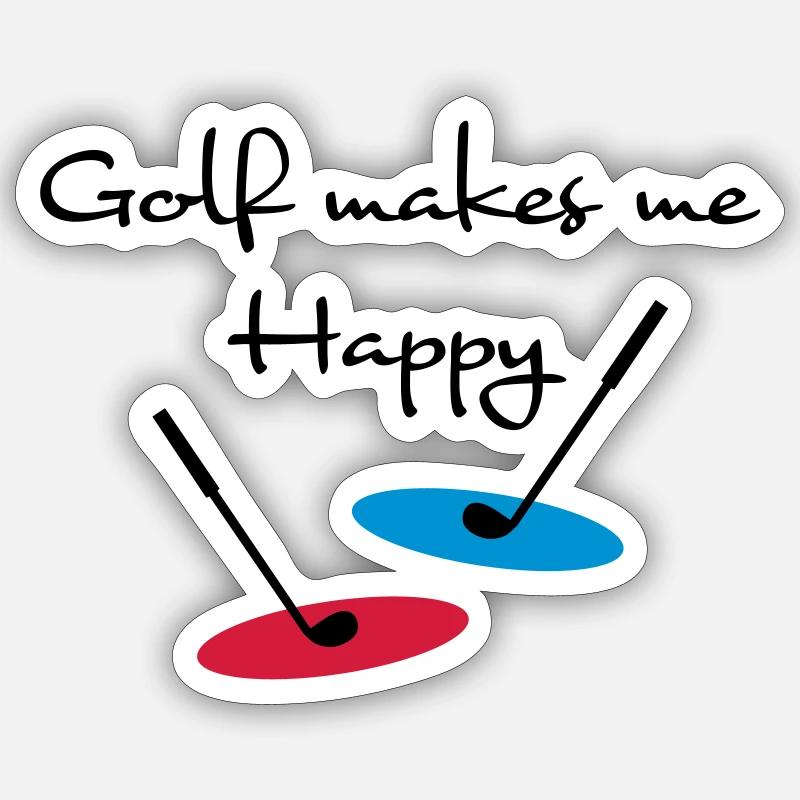golf - Sticker Größe S (10 x 10 cm) - Mattweiß