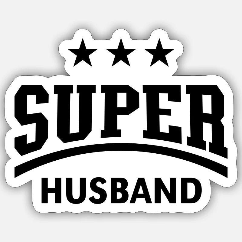 Super Husband - Sticker Größe S (10 x 10 cm) - Mattweiß