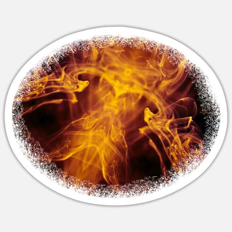 burning inside - Sticker size S (10 x 10 cm) - white matte