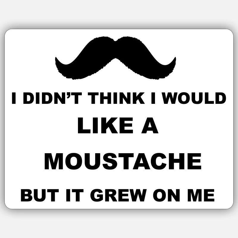 Moustache Sticker size S (10 x 10 cm)