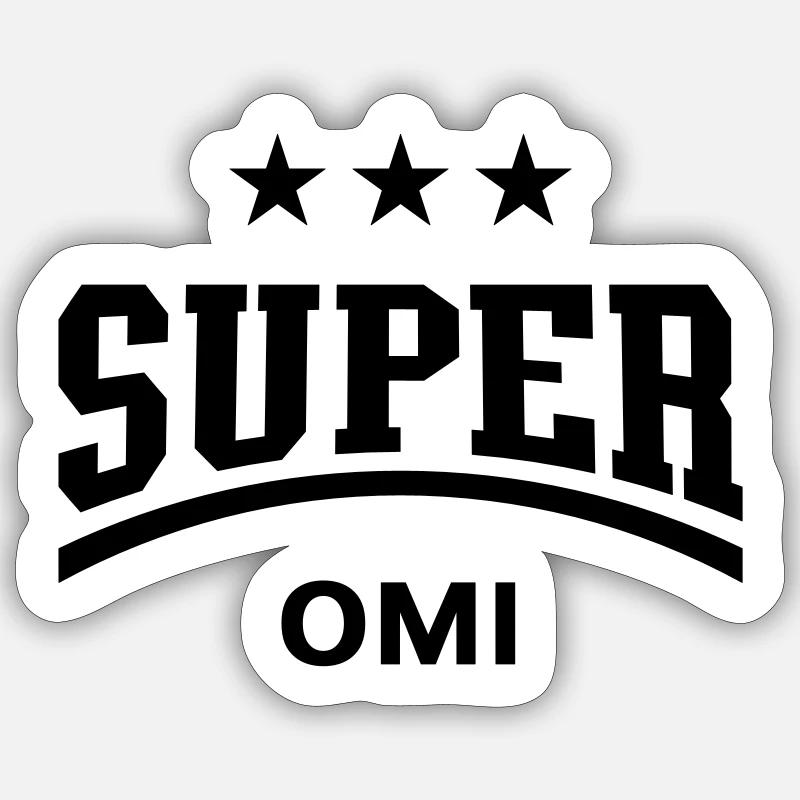 Super Omi - Sticker Größe S (10 x 10 cm) - Mattweiß