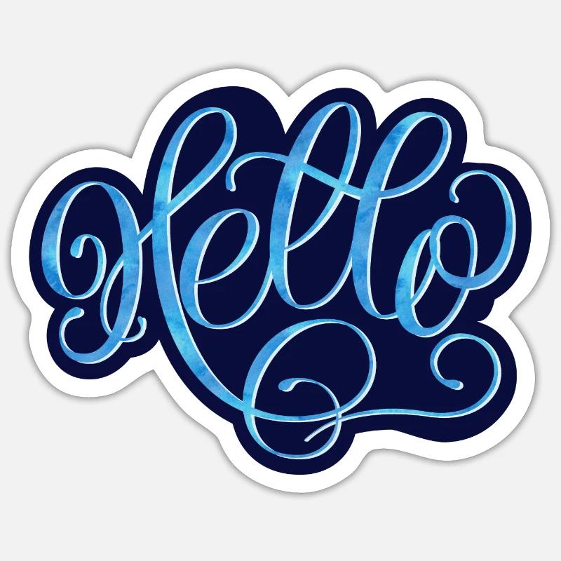 Hello Sticker size S (10 x 10 cm)