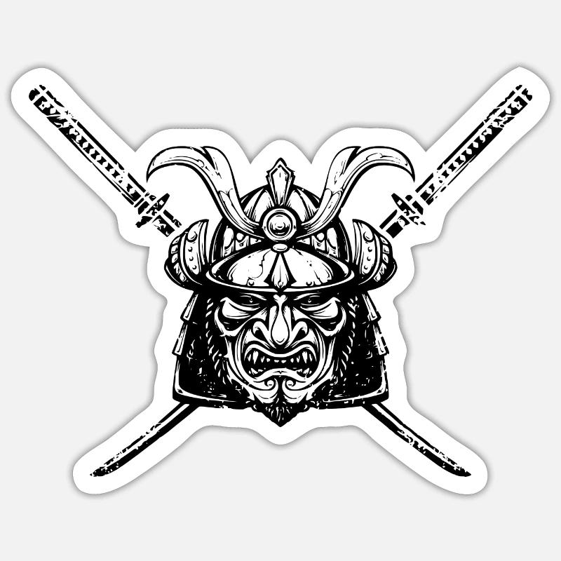 Logo Samurai Sticker formato S (10 x 10 cm)