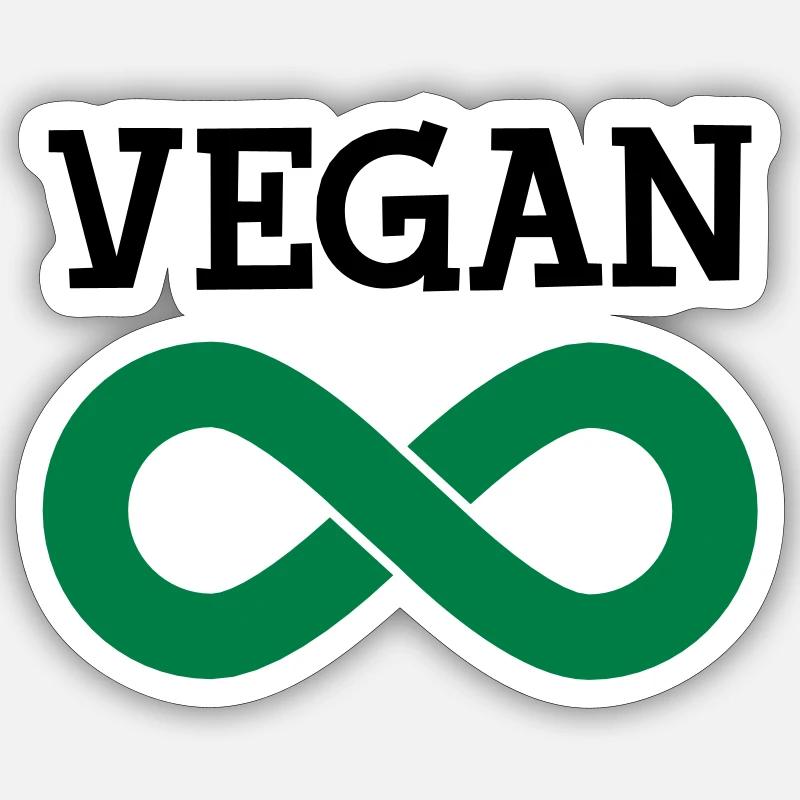 Vegan (Infinity Symbol) - Sticker size S (10 x 10 cm) - white matte