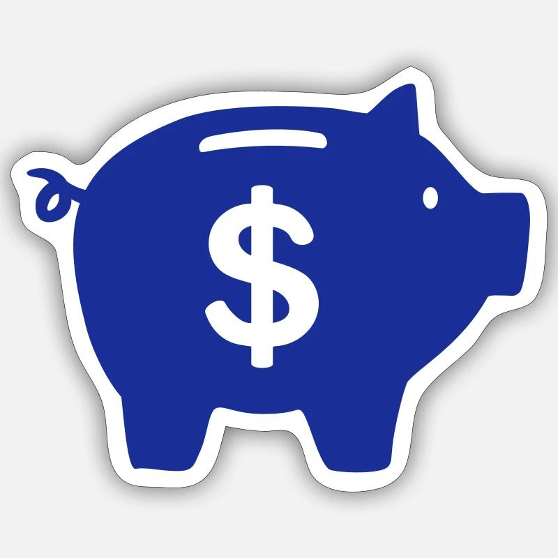 Piggy bank Sticker size S (10 x 10 cm)