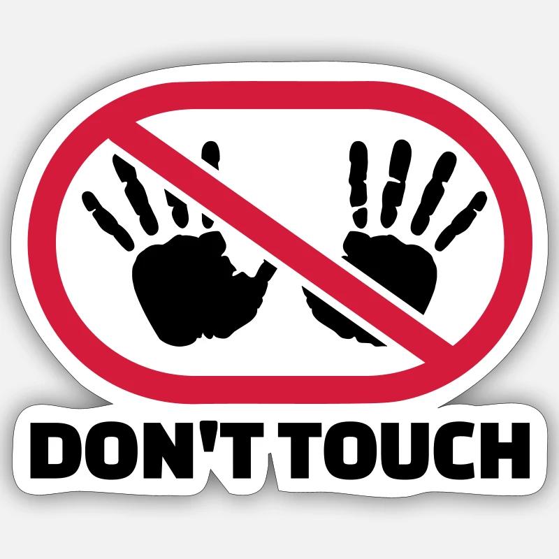Don't touch - Sticker size S (10 x 10 cm) - white matte