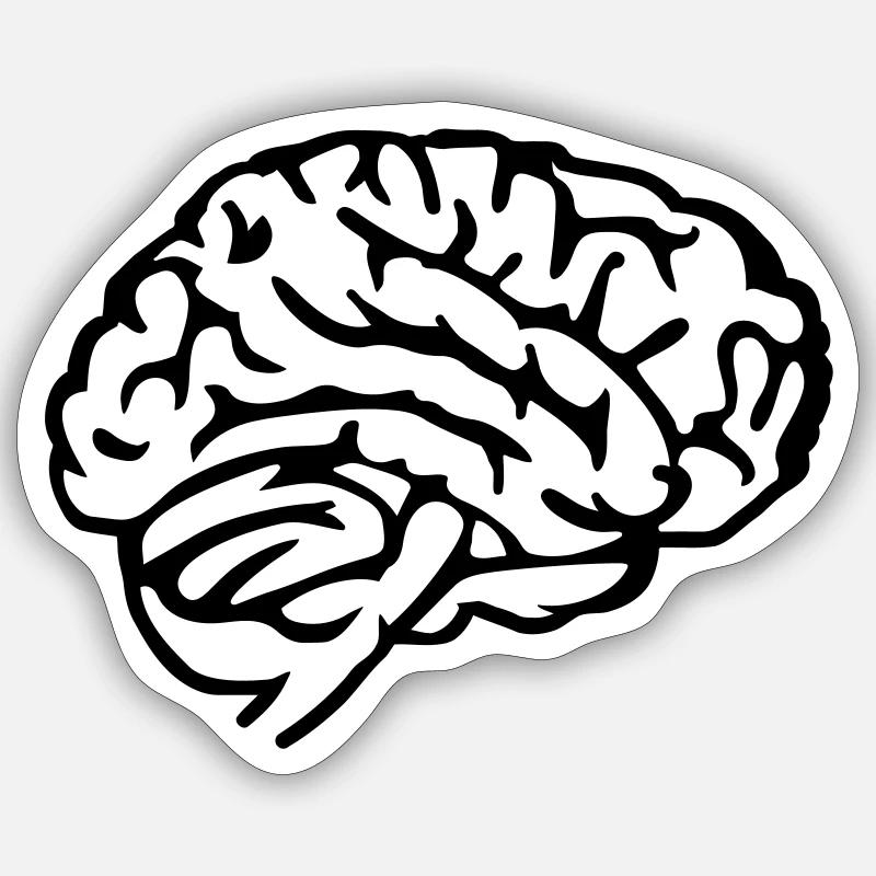 Brain Sticker size S (10 x 10 cm)