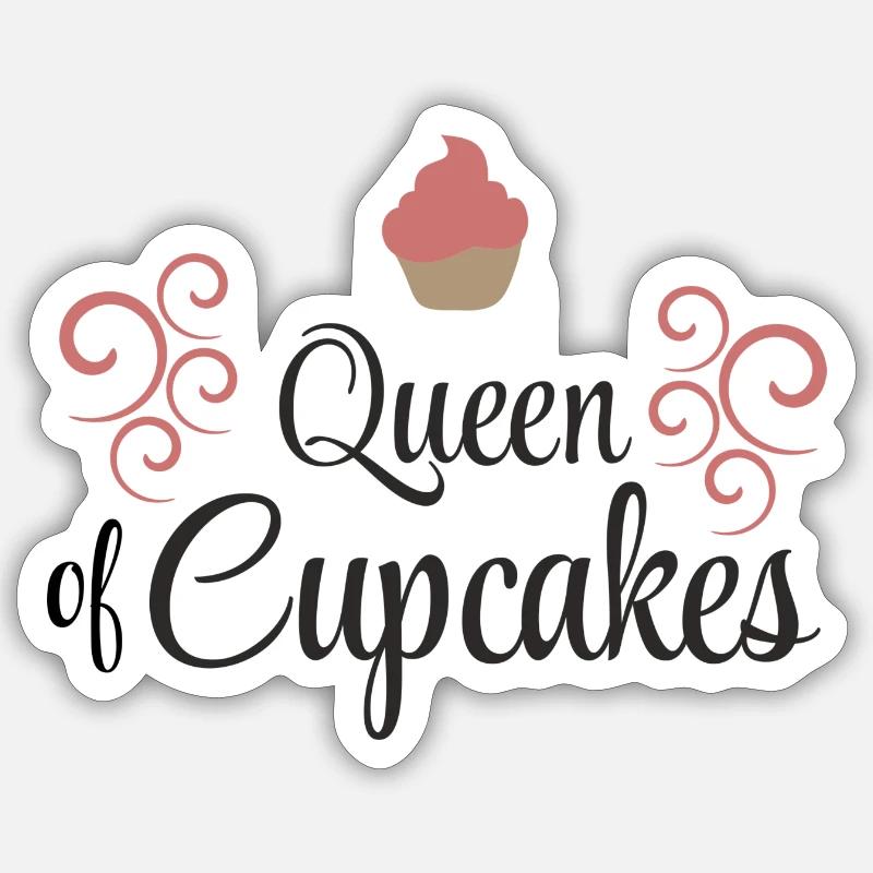 cupcakes - Sticker size S (10 x 10 cm) - white matte