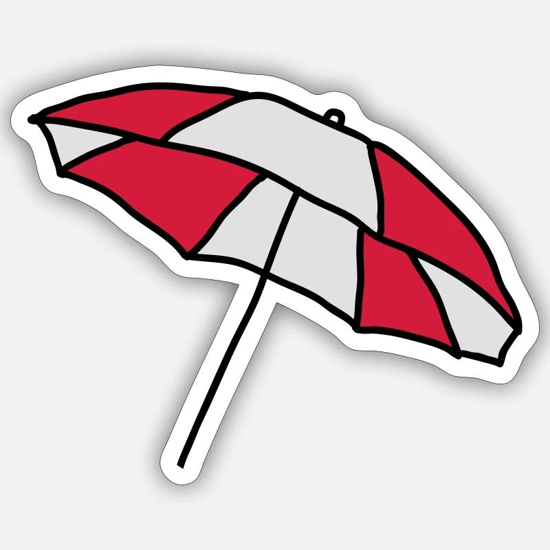 parapluie Sticker taille S (10 x 10 cm)
