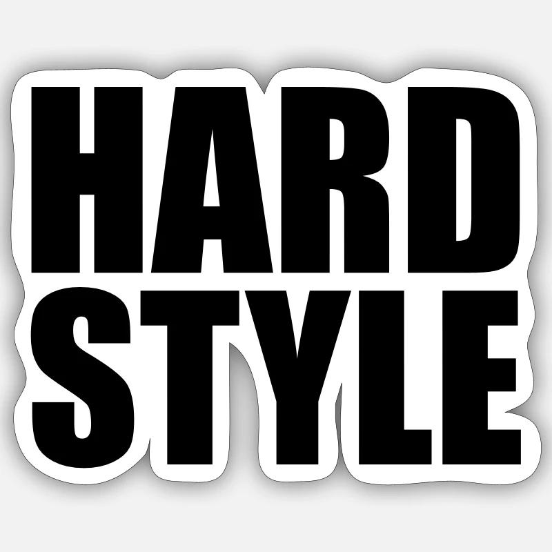 Hard style - Sticker size S (10 x 10 cm) - white matte