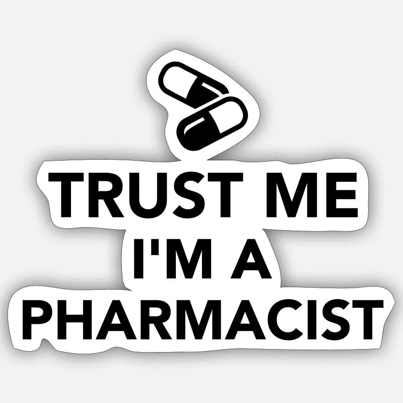 Apotheker - Sticker Größe S (10 x 10 cm) - Mattweiß