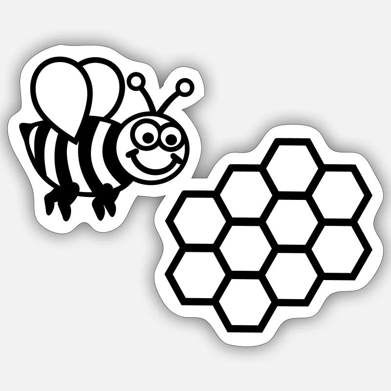 Abeille Sticker taille S (10 x 10 cm)