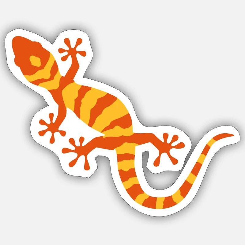 Gecko - Sticker size S (10 x 10 cm) - white matte