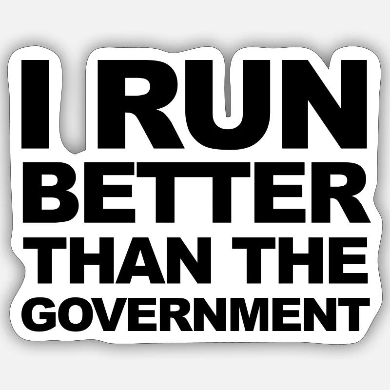 Run - Sticker taille S (10 x 10 cm) - blanc mat