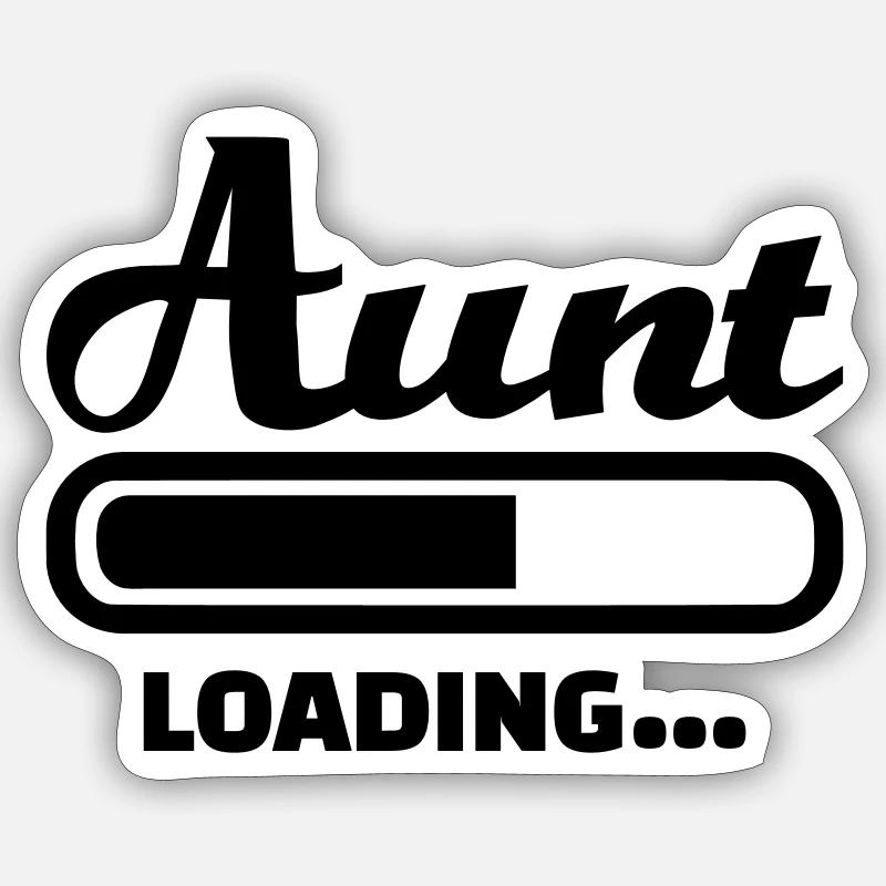 Aunt - Sticker size S (10 x 10 cm) - white matte