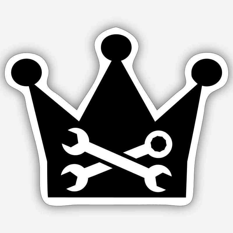 Screw wrench - Sticker size S (10 x 10 cm) - white matte