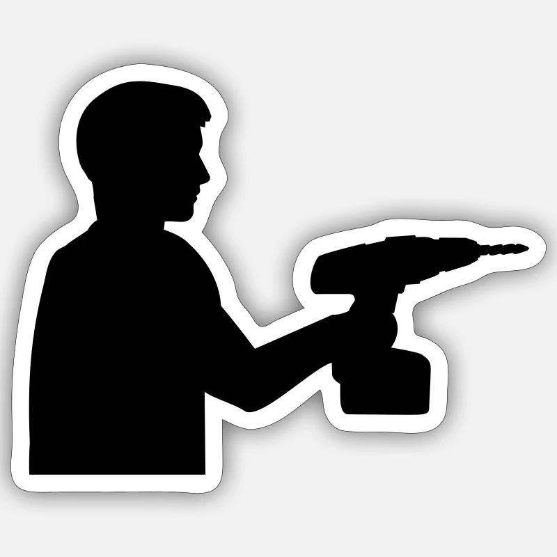 Craftsman - Sticker size S (10 x 10 cm) - white matte