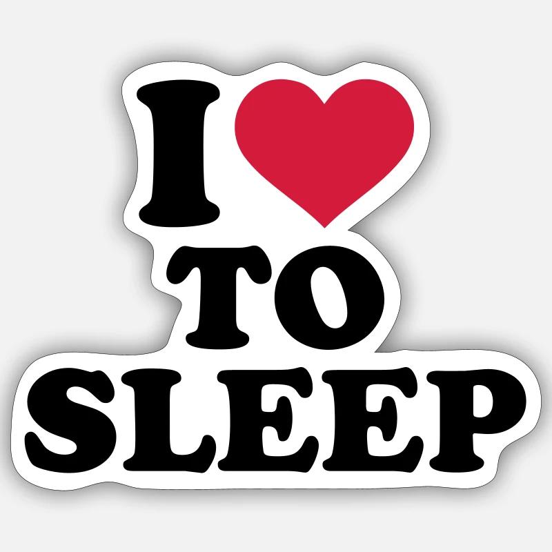 Schlafen Sticker Größe S (10 x 10 cm)