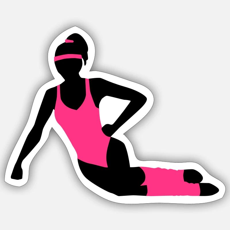 Aerobics - Sticker size S (10 x 10 cm) - white matte