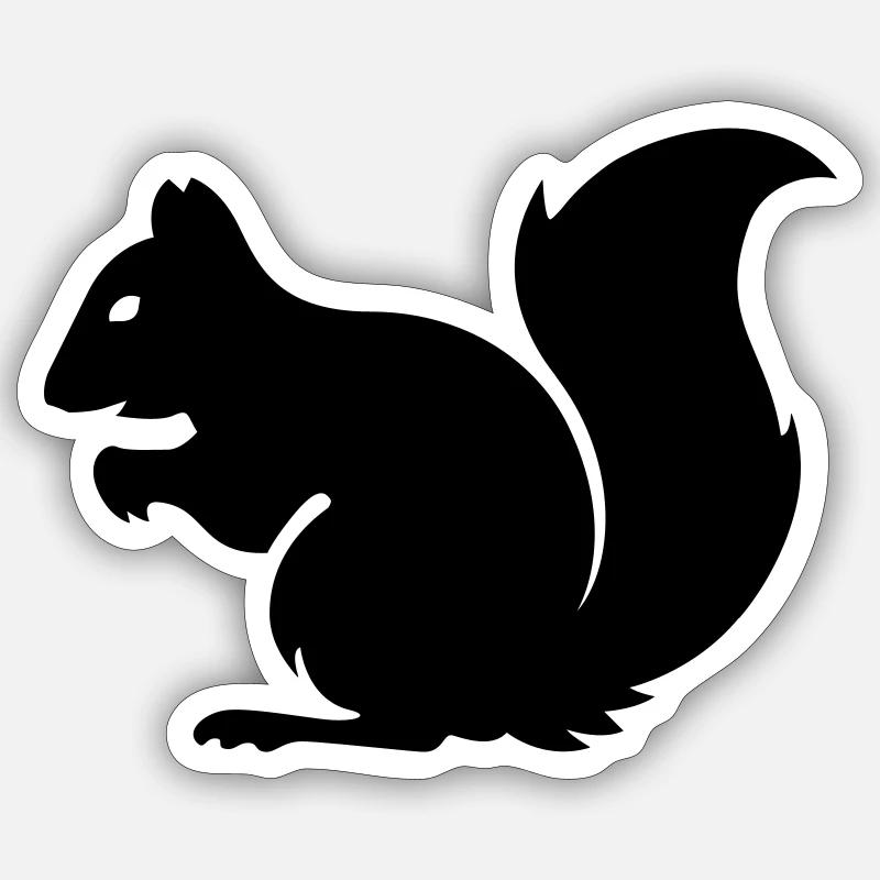 squirrel Sticker size S (10 x 10 cm)
