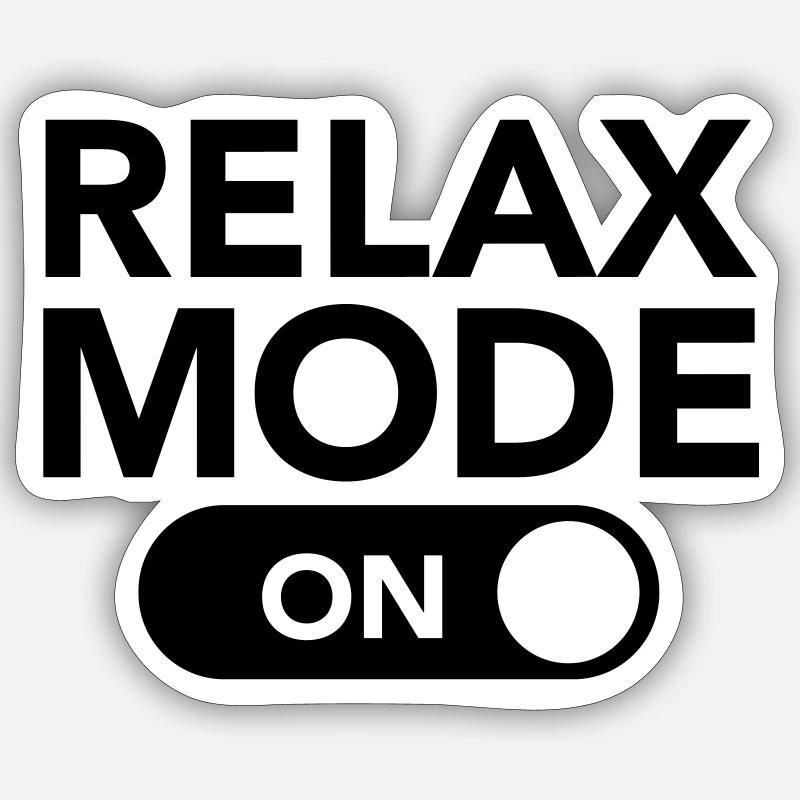 Relax Mode (On) - Sticker size S (10 x 10 cm) - white matte