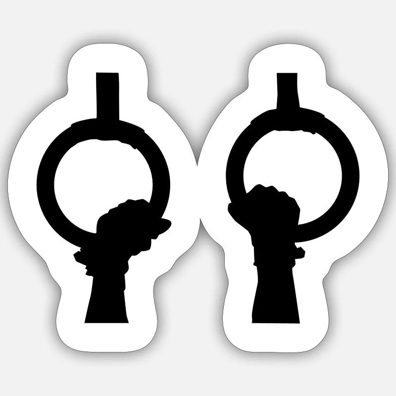 Turnen - Sticker Größe S (10 x 10 cm) - Mattweiß