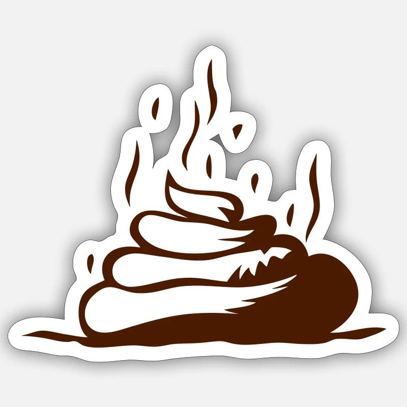 shit shit dung poo shape Sticker size S (10 x 10 cm)