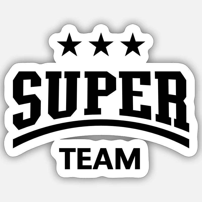 Super Team - Sticker size S (10 x 10 cm) - white matte