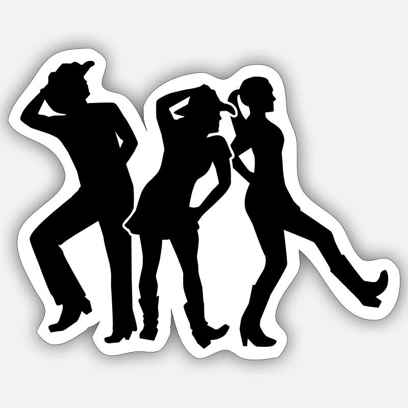 Line dance Sticker size S (10 x 10 cm)