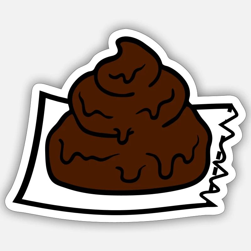 haeufchen comic heap shit torn off stueck Sticker size S (10 x 10 cm)