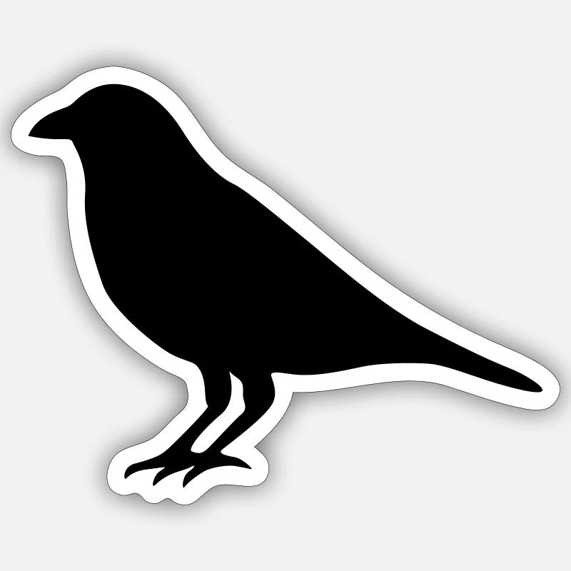 Rabe Sticker Größe S (10 x 10 cm)