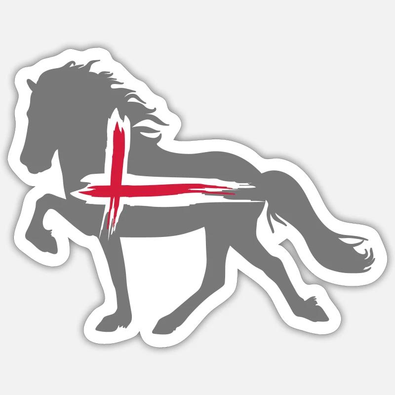 islænding - Sticker størrelse S (10 x 10 cm) - mat hvid