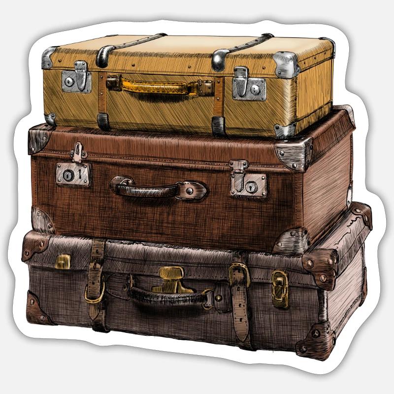 suitcase - Sticker size S (10 x 10 cm) - white matte