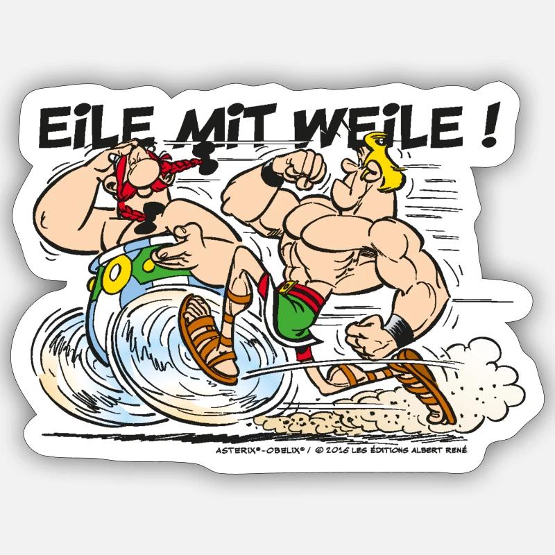 Obelix: Eile mit Weile! Sticker Größe S (10 x 10 cm)