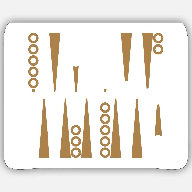 Backgammon - Sticker size S (10 x 10 cm) - white matte
