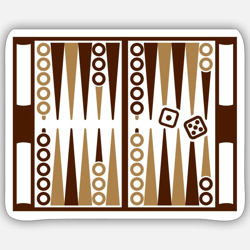 Backgammon Sticker size S (10 x 10 cm)