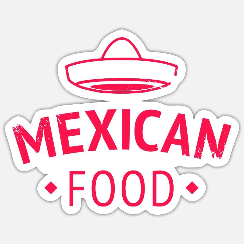 Mexicansk mad Mexicansk køkkenrestaurant Sticker størrelse S (10 x 10 cm)