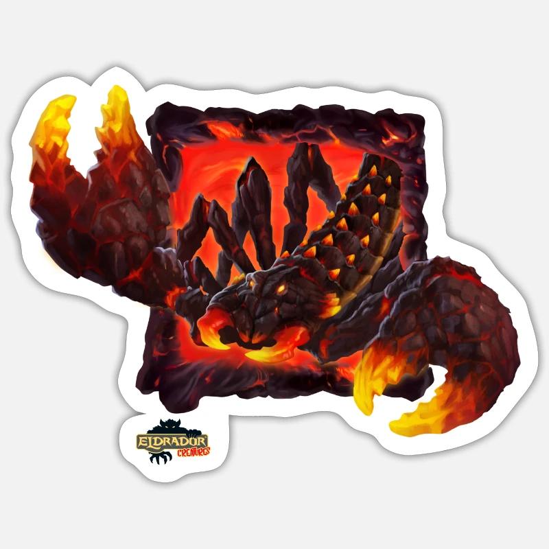 Schleich Eldrador Lava Scorpion Sticker size S (10 x 10 cm)
