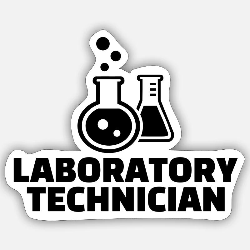 Laborant - Sticker Größe S (10 x 10 cm) - Mattweiß