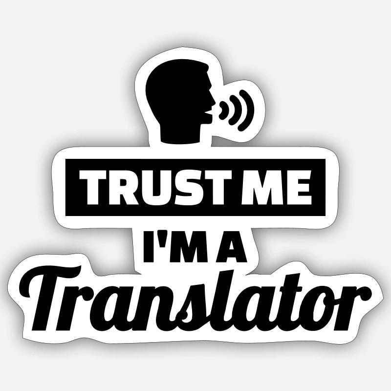 Übersetzer Sticker Größe S (10 x 10 cm)