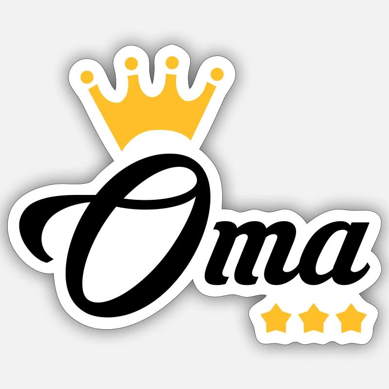 Mamie / Mamy / Grand Mere / Grand-Mère / Bébé - Sticker taille S (10 x 10 cm) - blanc mat