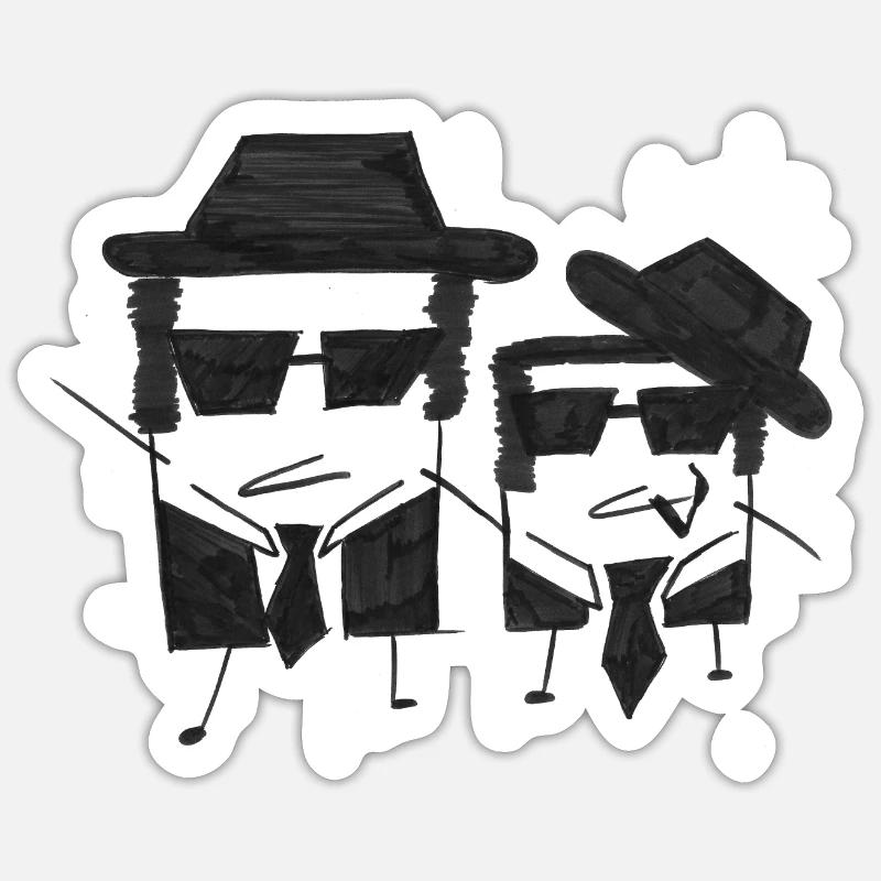 Frères de cube - Sticker taille S (10 x 10 cm) - blanc mat