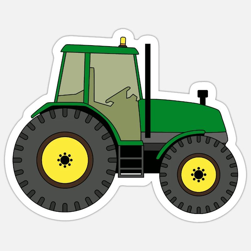 Traktor - Sticker Größe S (10 x 10 cm) - Mattweiß