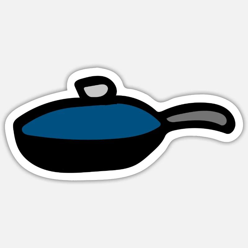 pan - Sticker size S (10 x 10 cm) - white matte