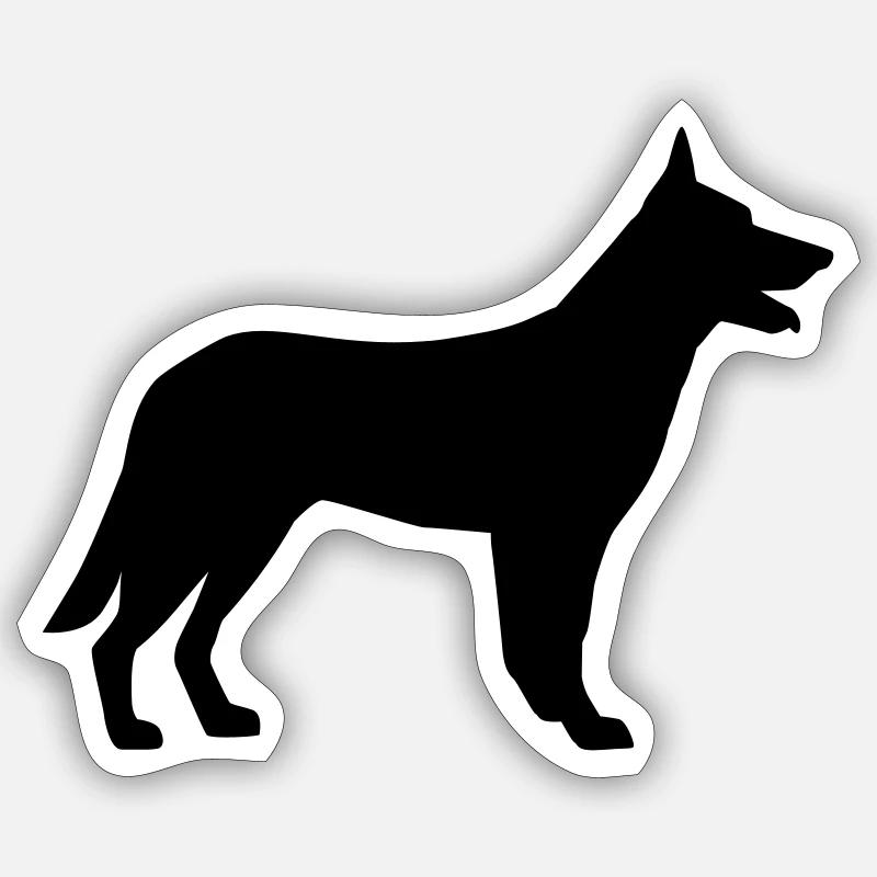 Schäferhund Sticker Größe S (10 x 10 cm)