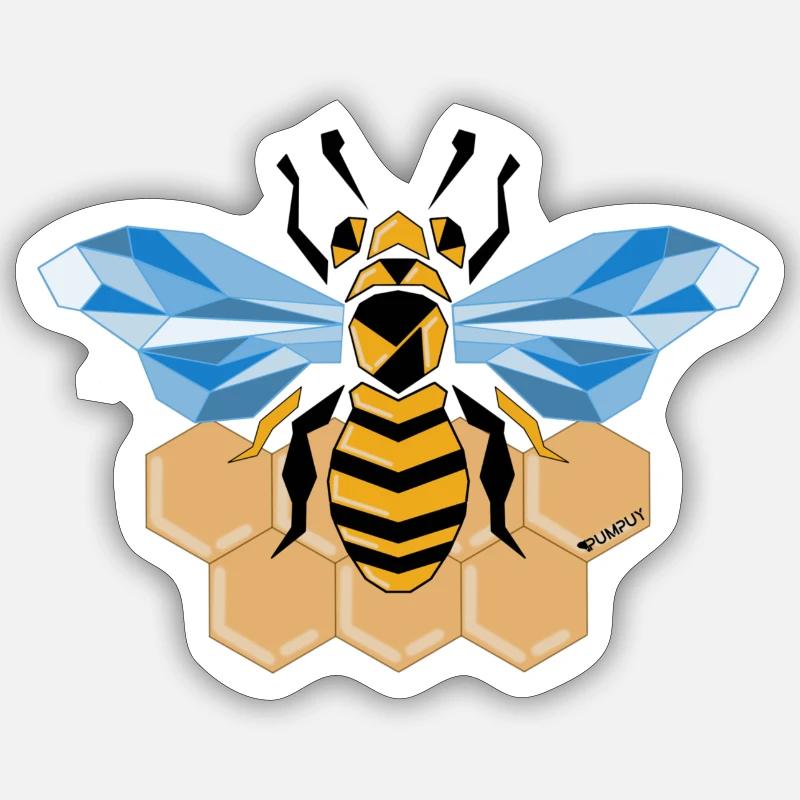 BEE - Sticker size S (10 x 10 cm) - white matte