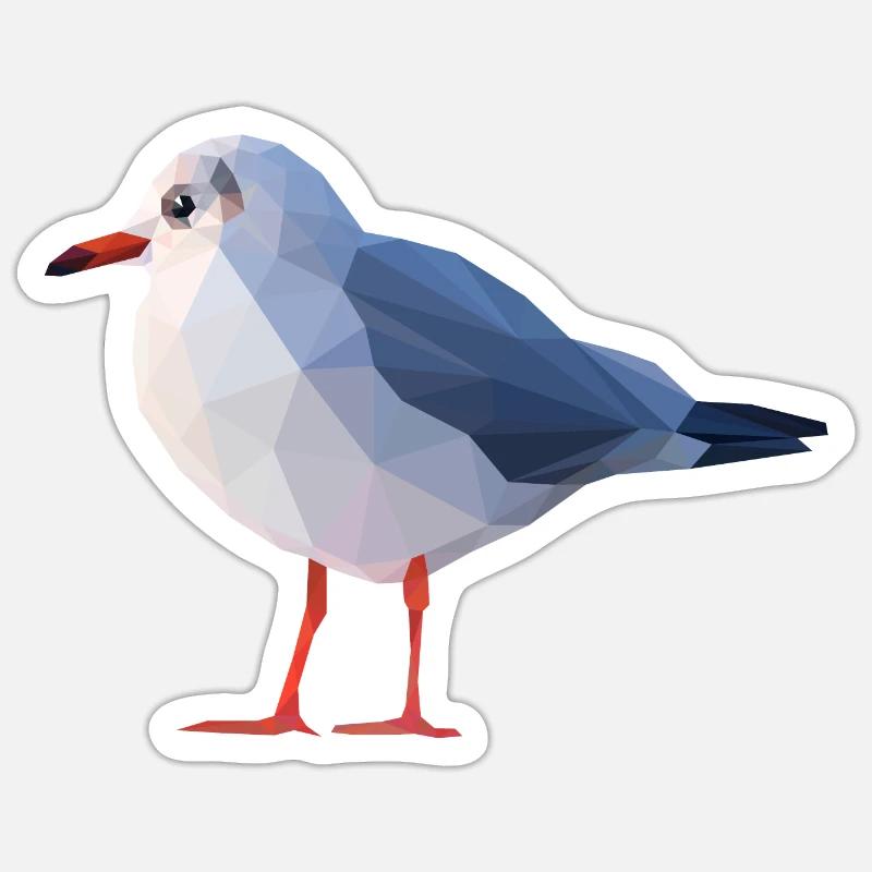 Gull - Sticker size S (10 x 10 cm) - white matte