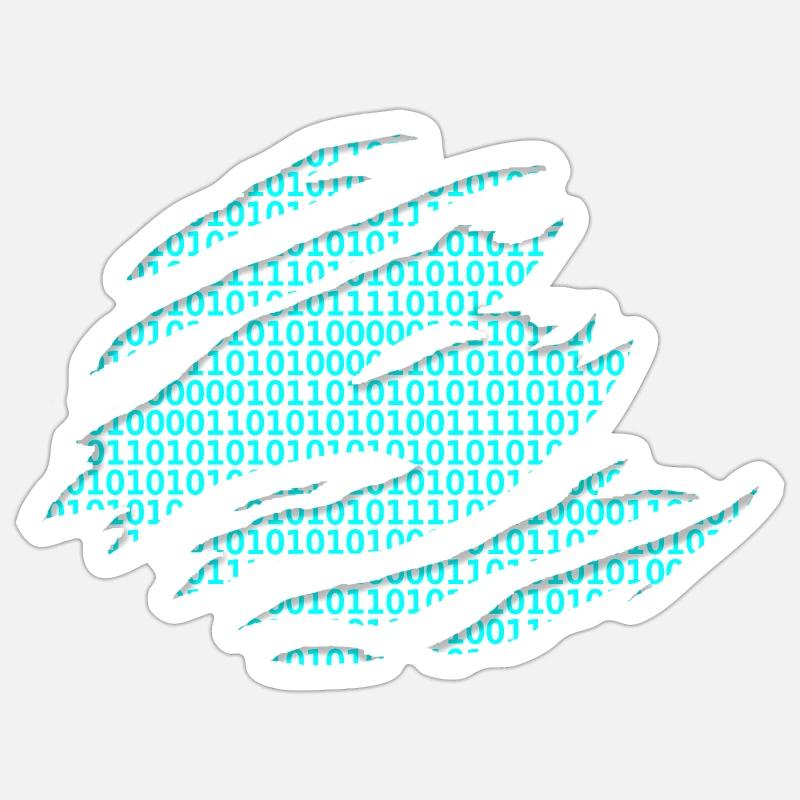 Binary numbers matrix Sticker size S (10 x 10 cm)