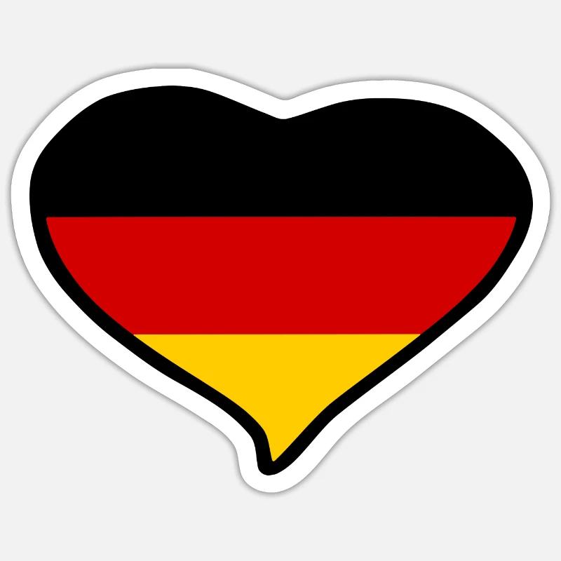 Germany Flag - Sticker size S (10 x 10 cm) - white matte